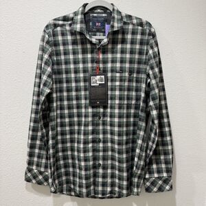 NWT Guide London Shirt Men's M Button Up Shirt Long Sleeve Flannel Plaid Green